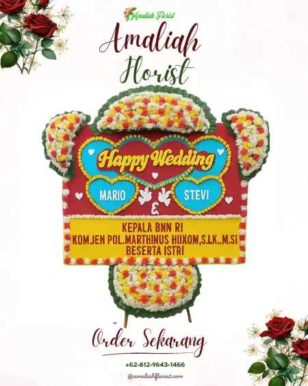 Papan Bunga Pernikahan Way Harong